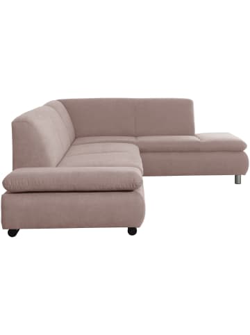 58 aufm Kessel ECKSOFA mit Ottomane rechts Kaye Flachgewebe rosé