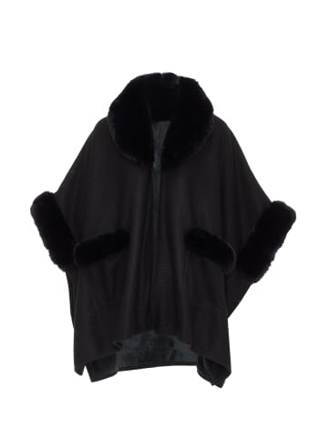 fraully Poncho in Schwarz