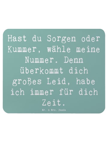 Mr. & Mrs. Panda Maus Pad Spruch Schutz Rufnummer mit Spruch in Meeresbrise