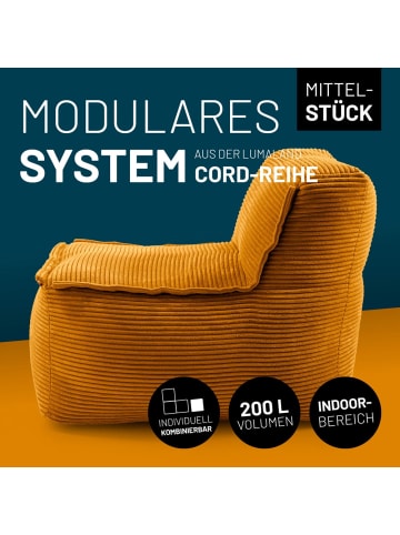 Lumaland LUMALAND Modulares Mittelteil aus der Cord-Reihe, 54x81x70 cm - Bezug soft & was