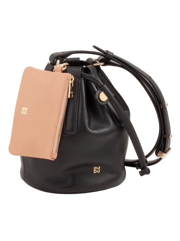 DuDu Filicudi Beuteltasche Leder 14 cm in black
