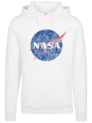 F4NT4STIC Hoodie NASA Classic Insignia Logo Distressed in weiß