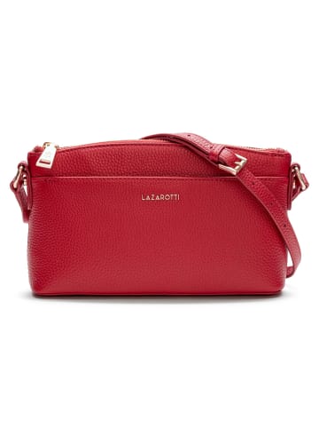 Lazarotti Bologna Leather Umhängetasche Leder 24 cm in red