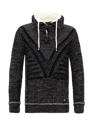 Cipo & Baxx Pullover in Schwarz-ECRU