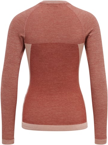 Hummel Hummel T-Shirt Hmlclea Yoga Damen Dehnbarem Atmungsaktiv Feuchtigkeitsabsorbierenden Nahtlosen in WITHERED ROSE/ROSE TAN MELANGE