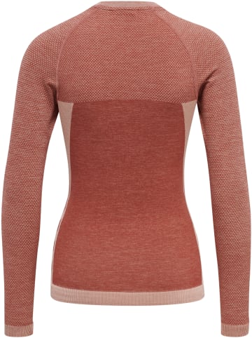 Hummel T-Shirt L/S Hmlclea Seamless Tight T-Shirt Ls in WITHERED ROSE/ROSE TAN MELANGE