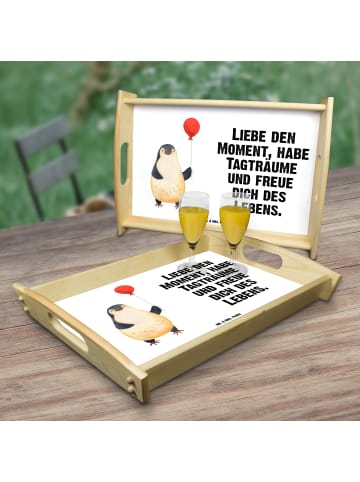 Mr. & Mrs. Panda Tablett Pinguin Luftballon mit Spruch in Weiß