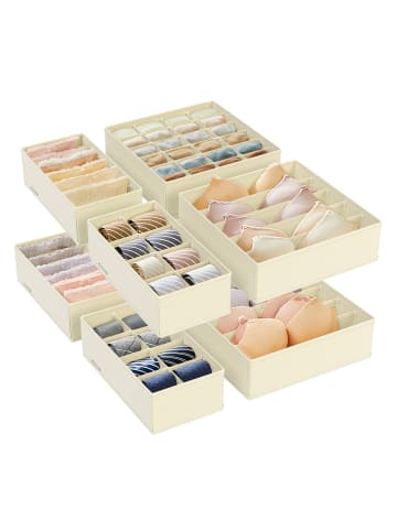 SONGMICS 8er-Set: Aufbewahrungsbox Tina in Beige - (B)16 x (H)10 x (T)32 cm