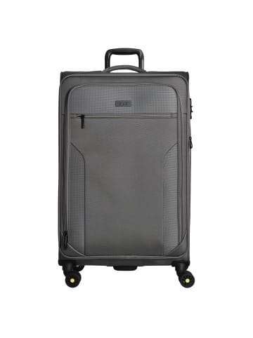 D&N Travel Line 9704 - 4-Rollen-Trolley L 78 cm erw. (dark red) in grau