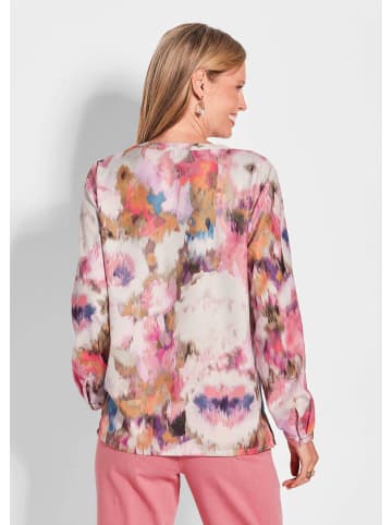 GOLDNER Kurzgröße:  Damen Tunikabluse mit Rundhalsausschnitt in bunten Farbtönen in bunt / gemustert