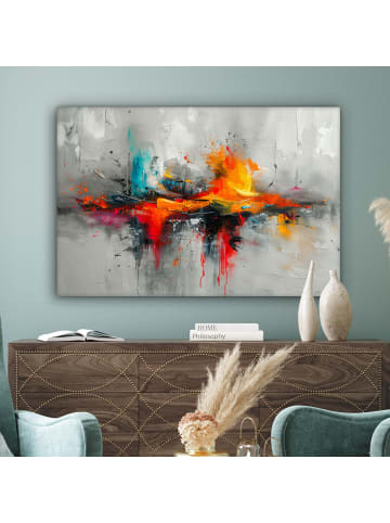 MuchoWow Poster mit Leiste Abstrakte Kunst Explosion  (BxH)