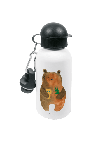 Mr. & Mrs. Panda Wasserflasche Bär Konfirmation ohne Spruch in Weiß