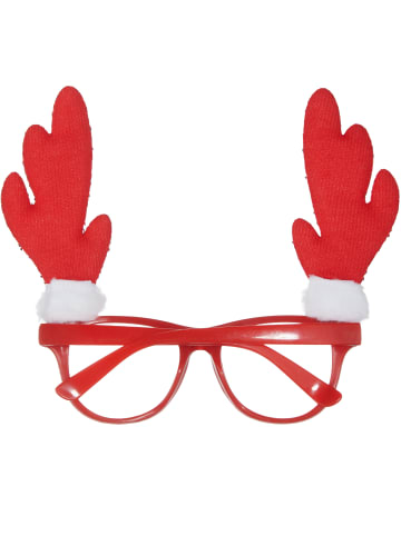 tectake Spaßbrille mit dem Motto Weihnachten, rot/weiß