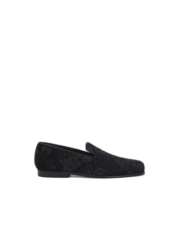Etro Blau Leder Slip-On Loafer