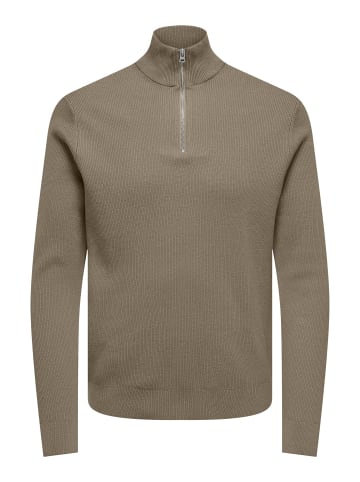 ONLY & SONS Strickpullover in Desert Taupe