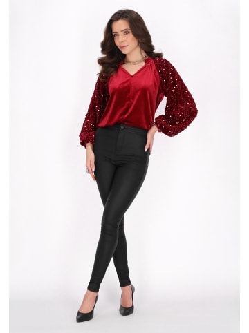 faina Blouse in Wine Red