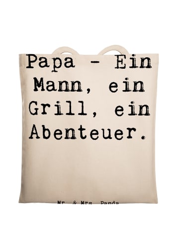 Mr. & Mrs. Panda Tasche Spruch Papa Abenteuer mit Spruch in Creme