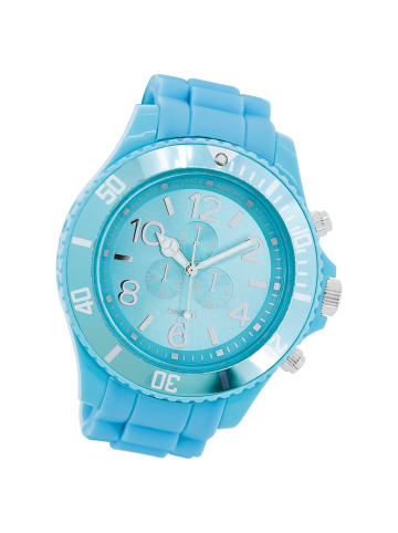 Oozoo Analog-Armbanduhr Oozoo Timepieces hellblau extra groß (ca. 48mm)
