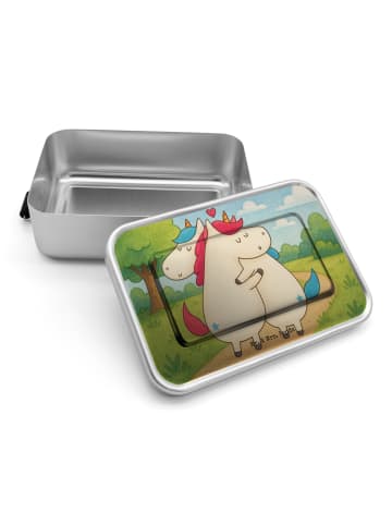 Mr. & Mrs. Panda Brotdose Einhorn Mitteilung Design ohne Spruch in Weiß