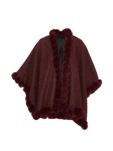 Usha Poncho in Rot