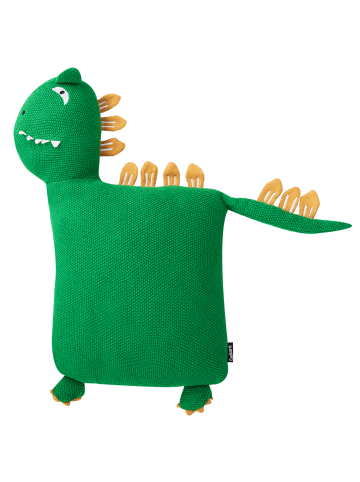 Beliani 2er-Set Dekokissen DINOS in Grün/Gelb