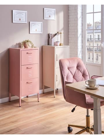 Beliani Büroschrank WOSTOK in Rosa - (W) 43 x (H) 103 x (L) 40 cm