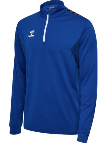 Hummel Trainingsjacke "Hmlauthentic Half Zip Sweat" in Blau