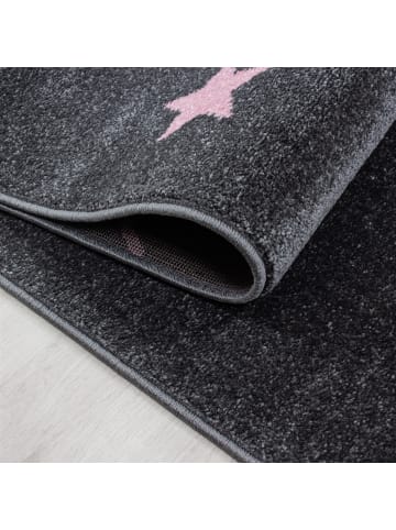 KADIMA DESIGN Kinderteppich Waschbar Sterne TASNA Strapazierfähig OEKO-TEX in Pink