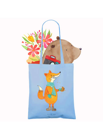 Mr. & Mrs. Panda Tote Bag Fuchs Keks ohne Spruch in Sky Blue