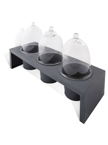 Esschert Design 3er-Set: Anzuchttopf in transparent/schwarz