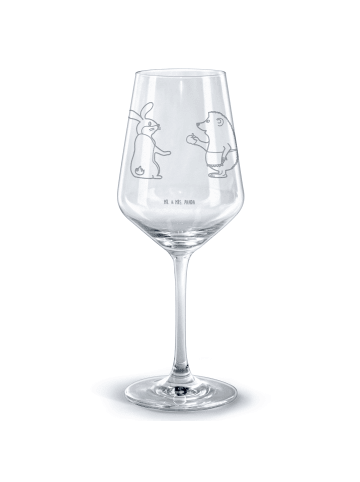 Mr. & Mrs. Panda Weinglas Hase Igel ohne Spruch in Transparent