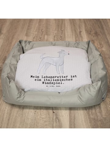 Mr. & Mrs. Panda Hundekorb Italienisches Windspiel Lebensretter ... in Grau Pastell