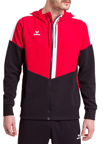 erima Squad Trainingsjacke mit Kapuze in rot/schwarz/weiss