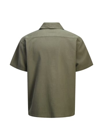 Jack and Jones Hemd Global Waffle Resort Shirt in Oliv