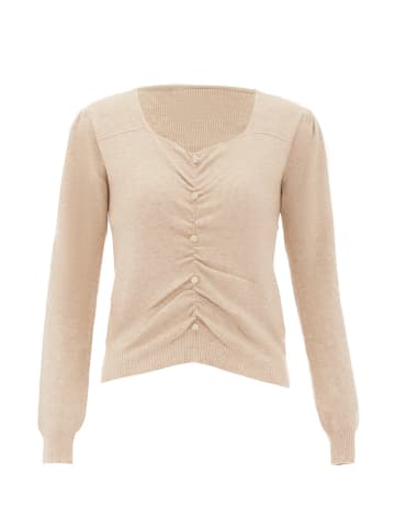 NAEMI Damen Strickpullover in Beige