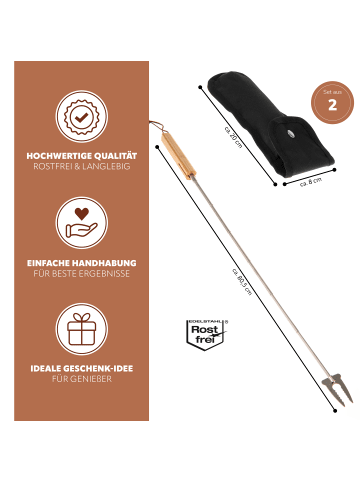 bremermann Teleskop-Grillgabel 2er-Set inkl. Tasche