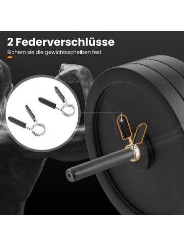 COSTWAY Trap Bar inkl. Verschlüssen in Schwarz