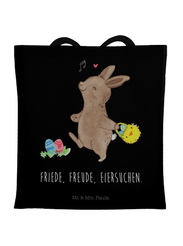 Mr. & Mrs. Panda Umhängetasche Hasen Eier suchen mit Spruch in Schwarz