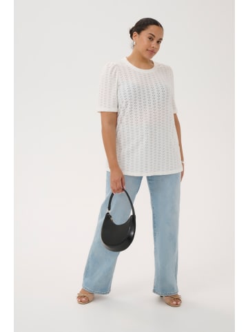 KAFFE curve T-Shirt kurzarm KCfransisca Regular fit in Chalk