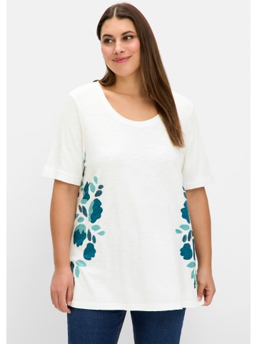 sheego T-Shirt in ecru-bedruckt