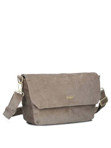 Zwei Mademoiselle M60 - Umhängetasche 33 cm (sand) in cord-mocca