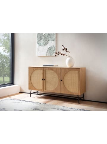 FineBuy Sideboard in Braun / Spanplatte / 140x39x80