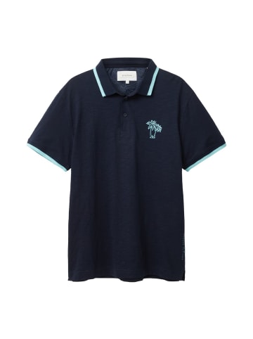 Tom Tailor Poloshirt SLUB in Blau