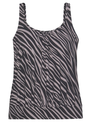 LASCANA Oversize-Tankini-Top in schwarz bedruckt