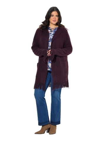 Ulla Popken Strickjacke in dunkel weinrot