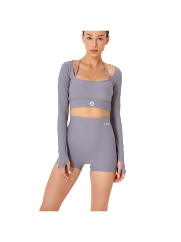 YEAZ CLUB LEVEL SET Long Top + Shorts in grau