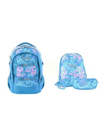 2Be 3er Set Schulrucksack Türkis in turquoise