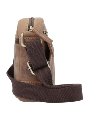 Greenburry Vintage Umhängetasche Leder 13 cm in brown