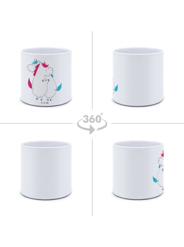 Mr. & Mrs. Panda Pflanztopf Einhörner Umarmen ohne Spruch in Weiß