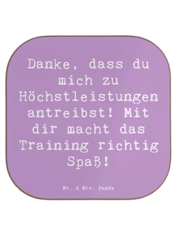 Mr. & Mrs. Panda Glasuntersetzer Spruch Motivierender Fitness-Tr... in Lavendeltraum